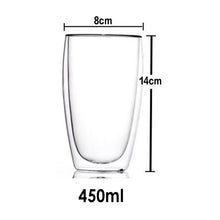 Load image into Gallery viewer, Heat Resistant Double Wall Glass Coffee/Tea Cups And Mugs Travel Double Coffee Mugs With The Handle Mugs Drinking Shot Glasses