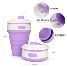 Load image into Gallery viewer, Coffee Mugs Travel Collapsible Silicone Portable tazas for Outdoors Camping Hiking Picnic Folding Office Water Cups BPA Free
